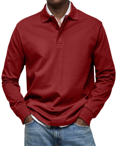 Jonas™ | Casual långärmad pikétröja