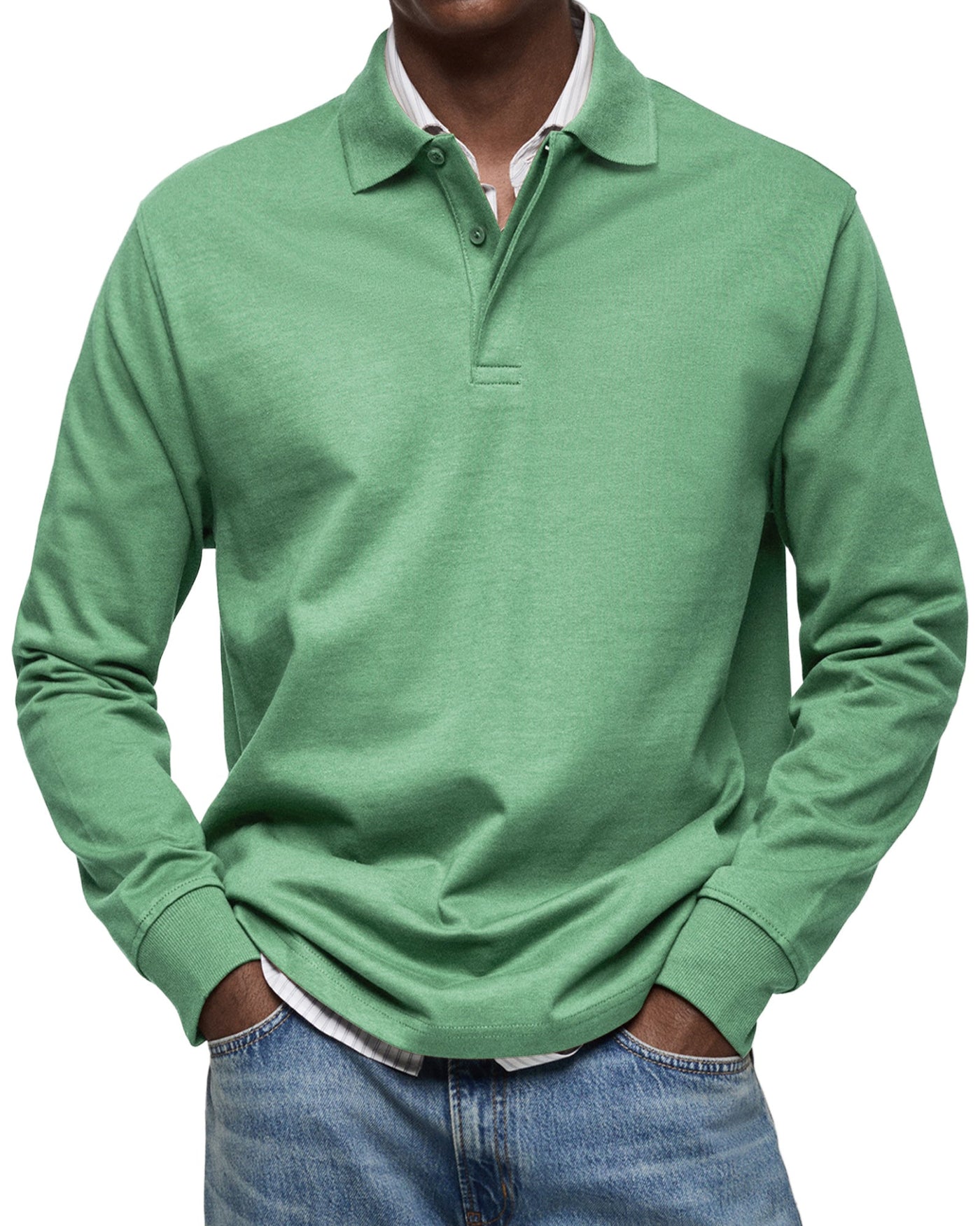 Jonas™ | Casual långärmad pikétröja