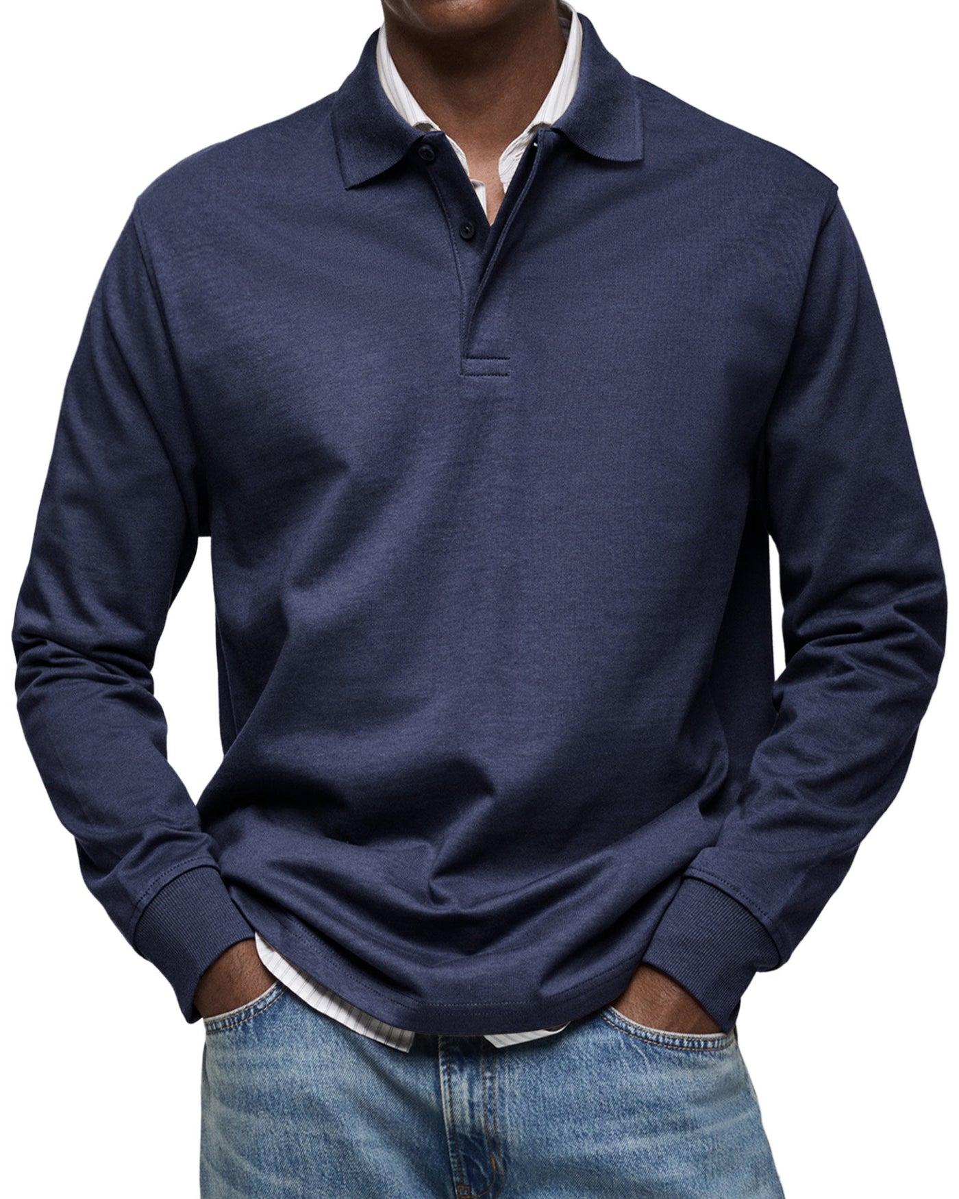 Jonas™ | Casual långärmad pikétröja