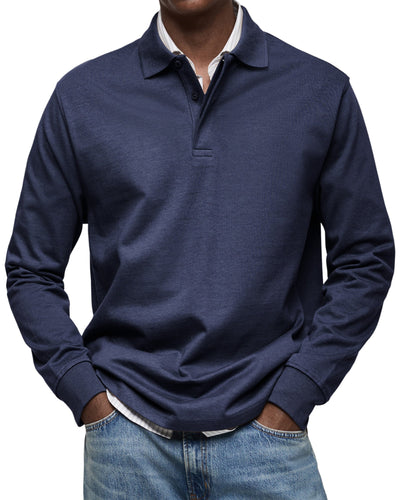 Jonas™ | Casual långärmad pikétröja