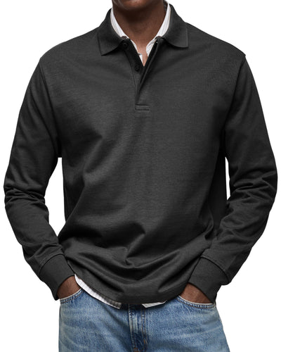 Jonas™ | Casual långärmad pikétröja