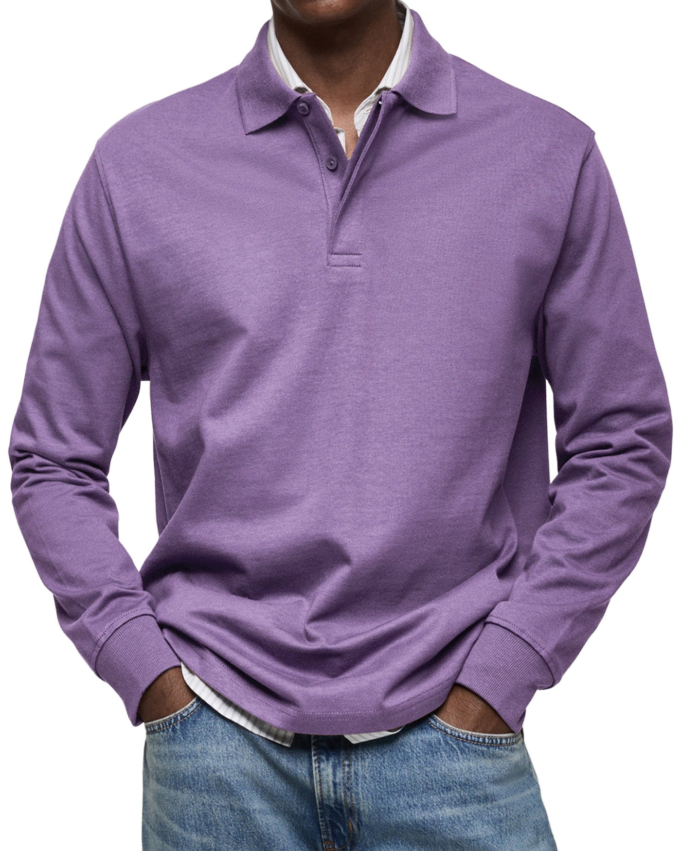 Jonas™ | Casual långärmad pikétröja