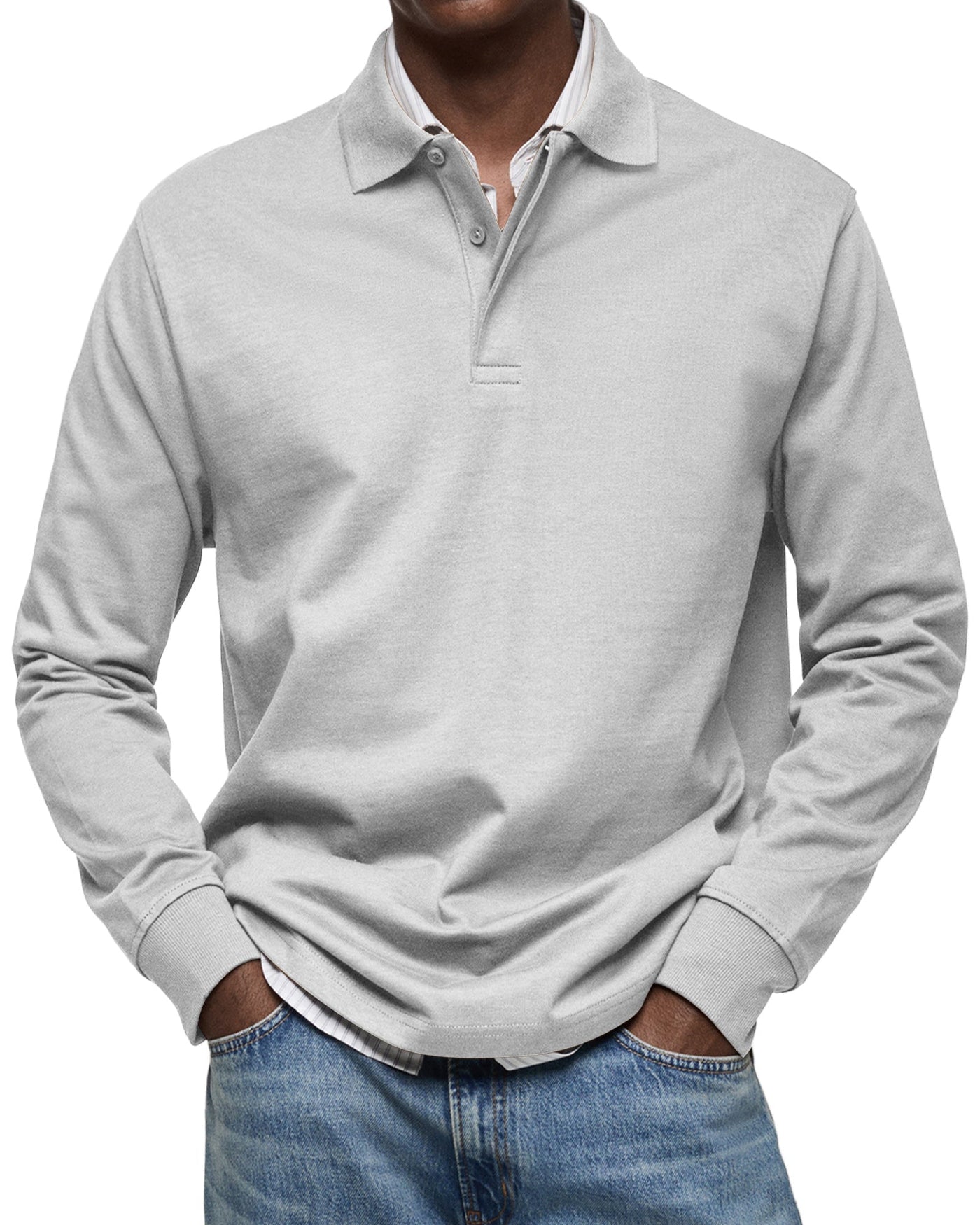 Jonas™ | Casual långärmad pikétröja