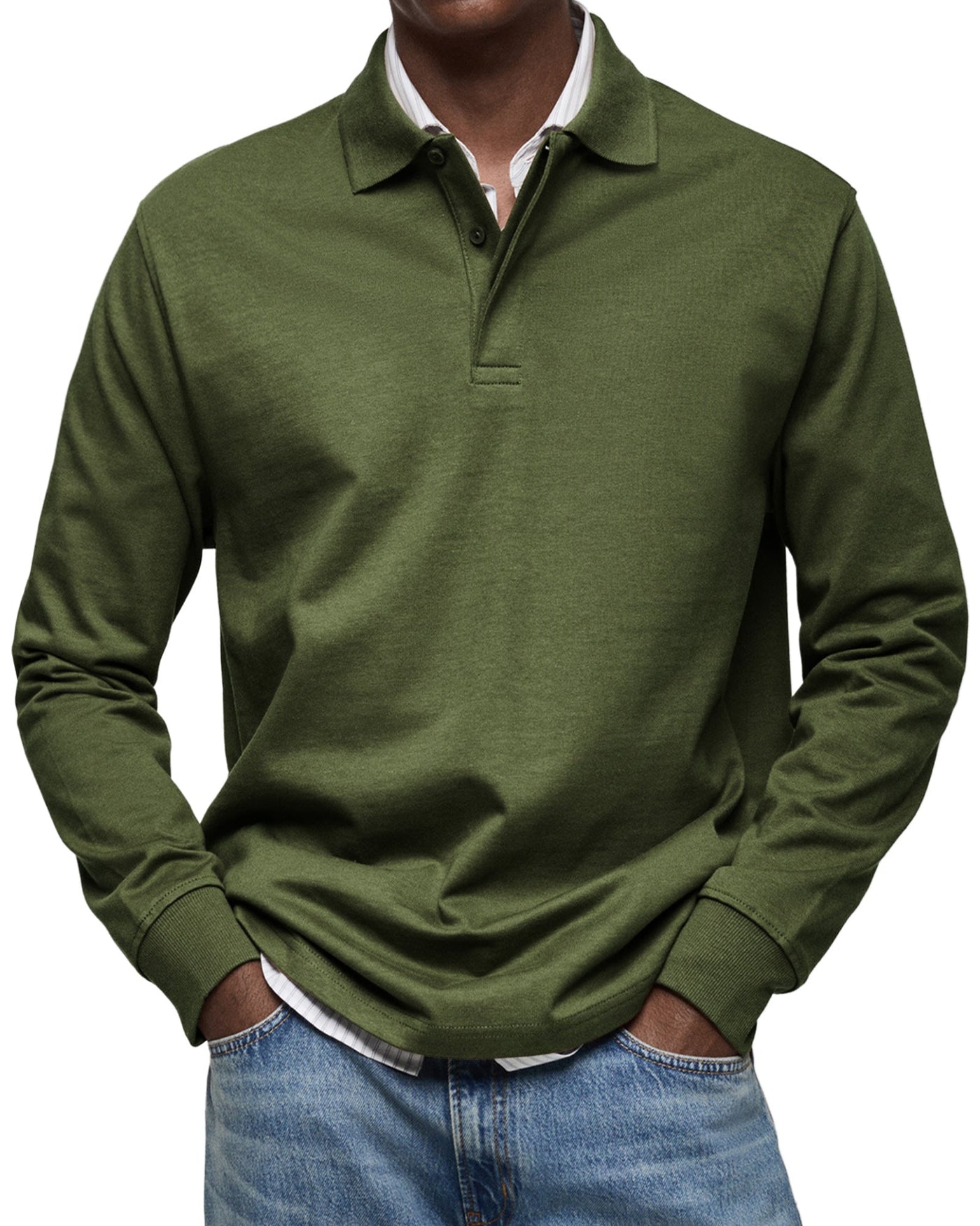 Jonas™ | Casual långärmad pikétröja
