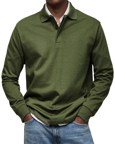 Jonas™ | Casual långärmad pikétröja