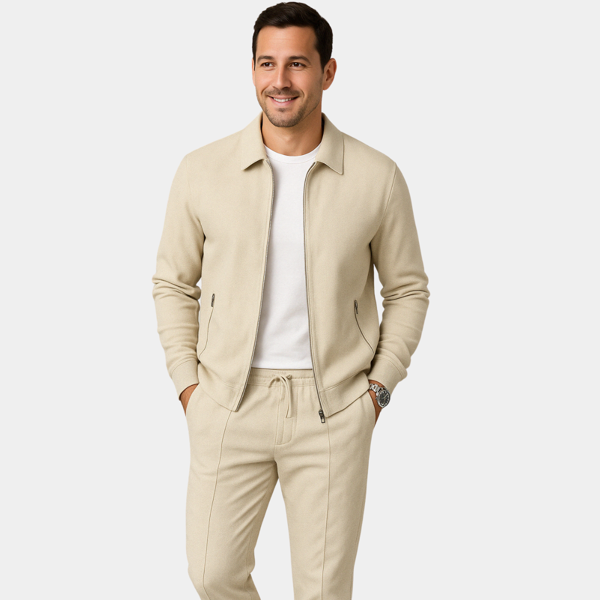 Egon™ | Herrset med väst med dragkedja